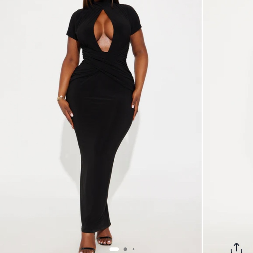 BLACK CUT OUT MAXI DRESS